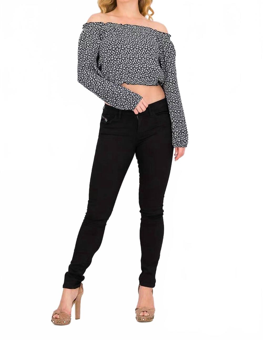 NEW DIESEL skinzee skinny jeans in black